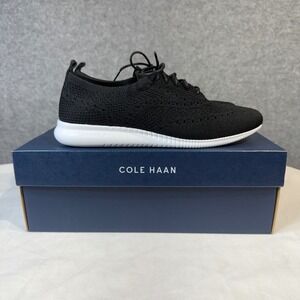 Cole Haan Zerogrand Stitchlite Women's Black Knit Lace Up‎ Sneakers Shoes